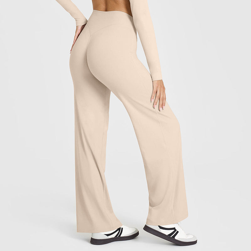 Yoga Pants Women's Thin High Waist Straight Pants