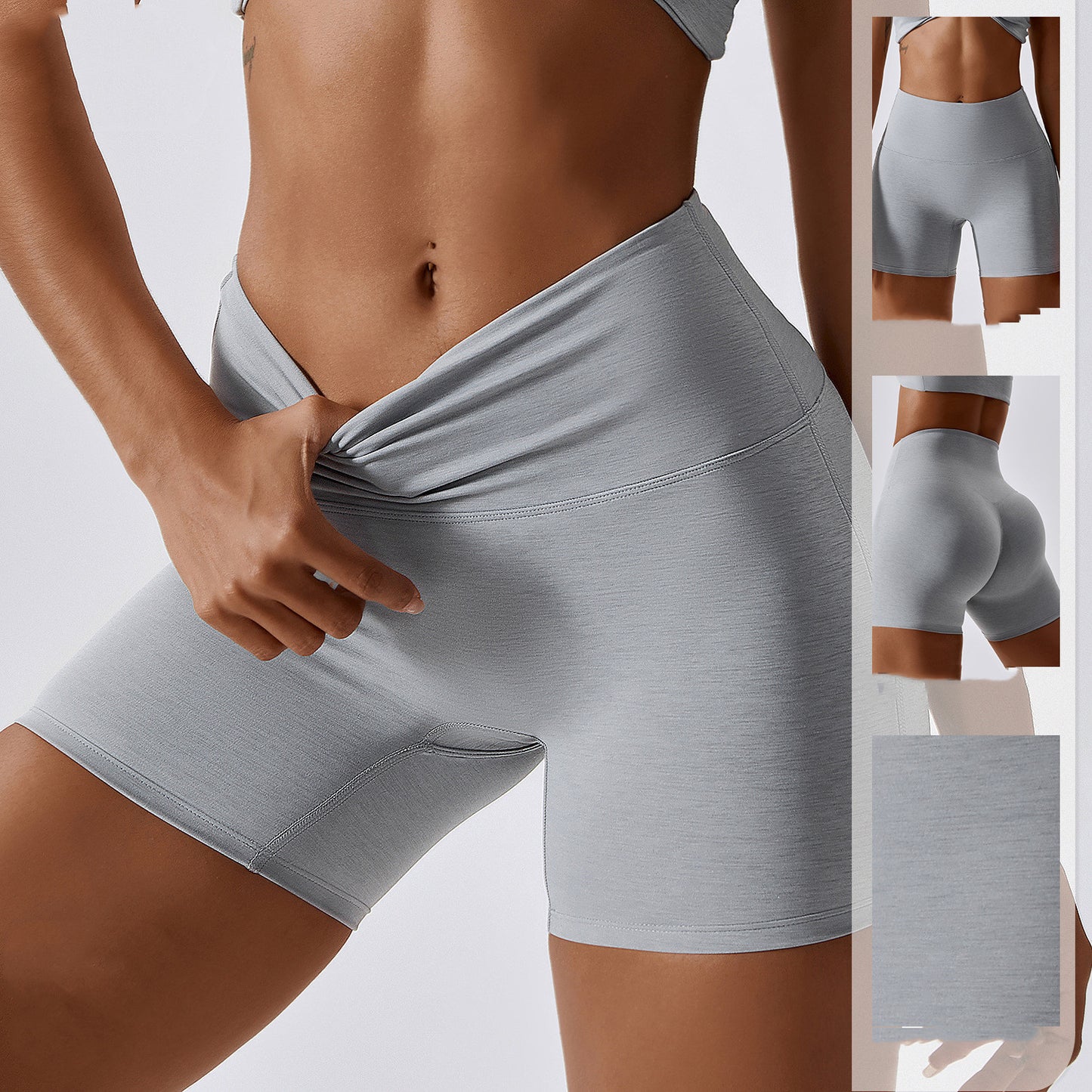 European And American Abdominal Tightening And Hip Lifting Yoga Shorts For Fitness