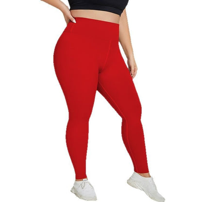 Plus Size Yoga Pants – Nude Feel, Breathable & High-Waist Sports Leggings