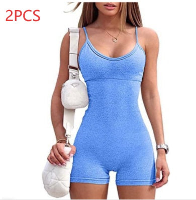 Spaghetti Strap Sports Jumpsuit