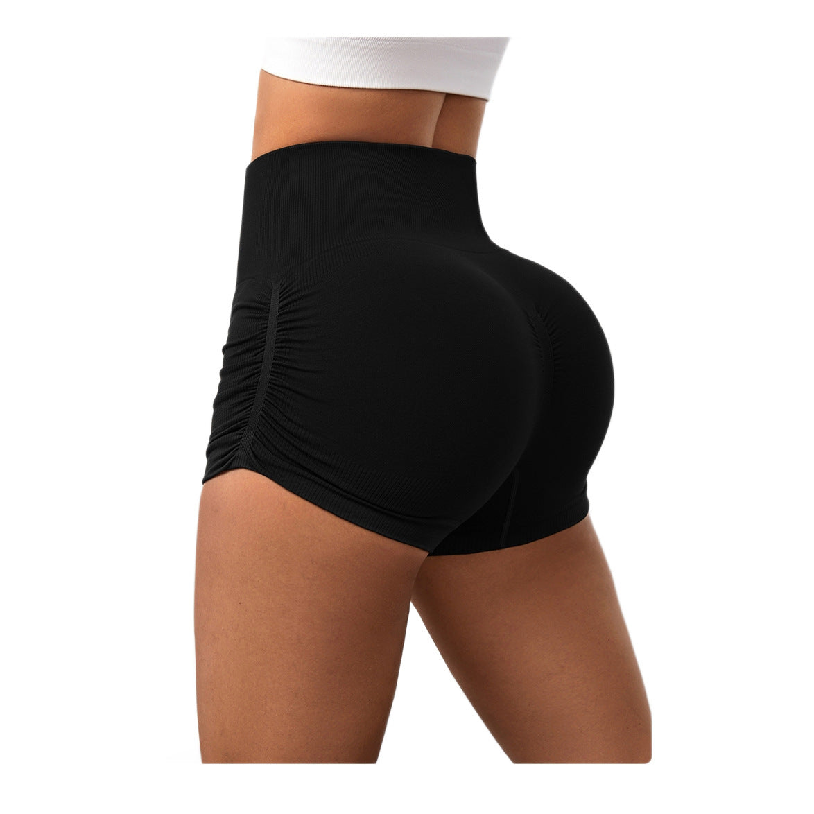 Women's Fashion Solid Color Exercise Shorts Hip Lifting