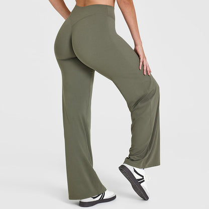 Women's High-Waist Straight Yoga Pants – Thin, Breathable & Comfortable Activewear