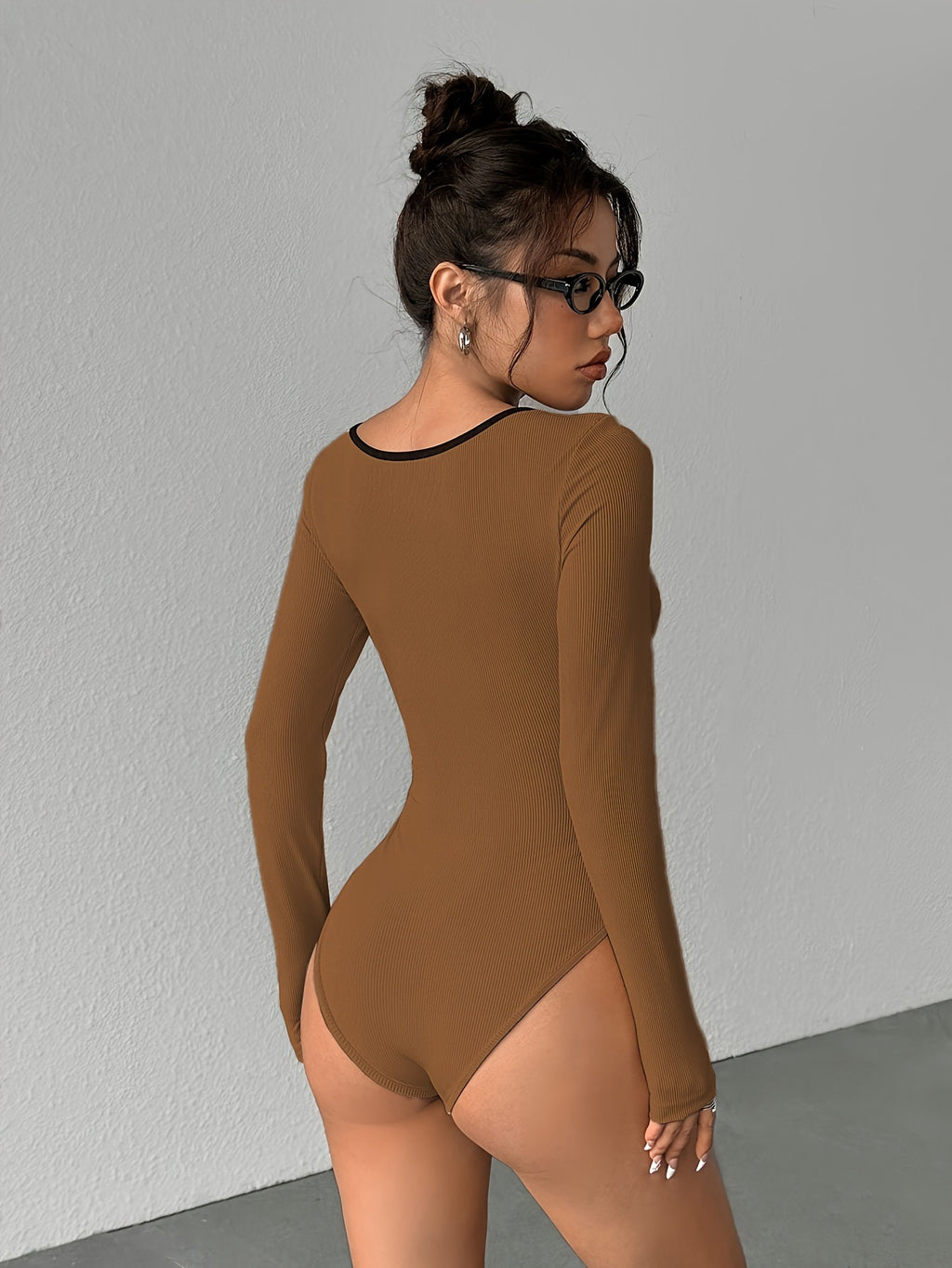 Slim Fit Patchwork Sexy Bodysuit