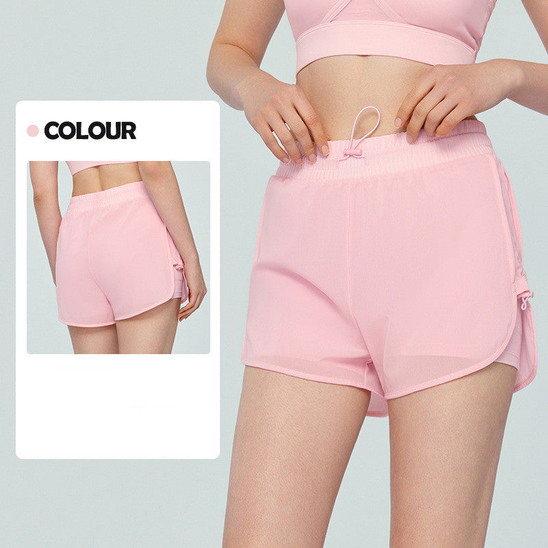 Ladies Safety Fitness Cycling Shorts – High-Waist Breathable Workout Shorts