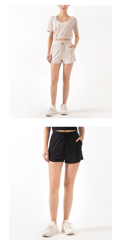 Women's Lace Wide Loose Shorts – Casual, Sports & Yoga Activewear