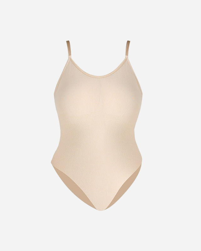 Women’s Pure Color Slim-Fit Bodysuit – Slimming One-Piece