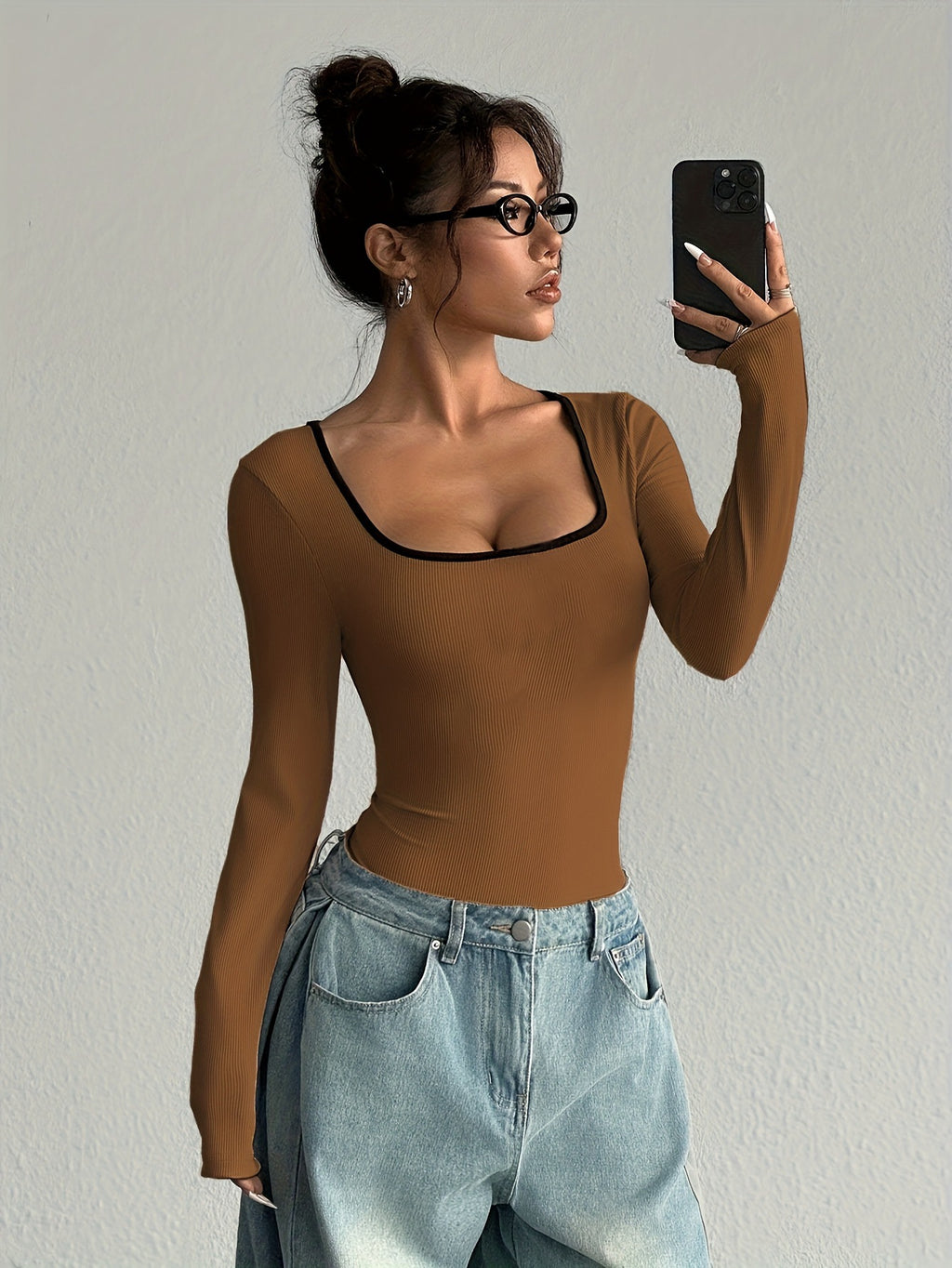 Slim Fit Patchwork Sexy Bodysuit