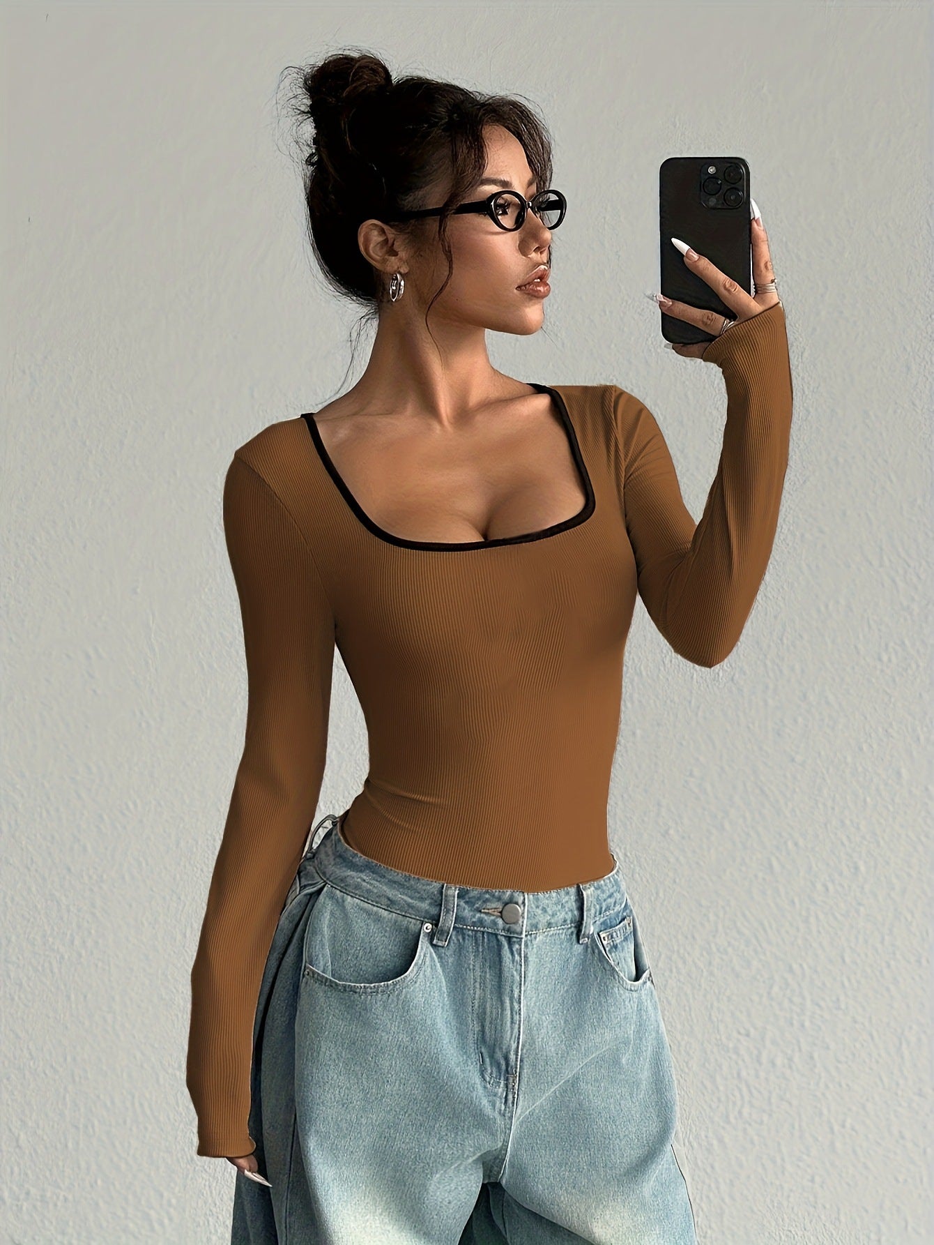 Slim Fit Patchwork Sexy Bodysuit