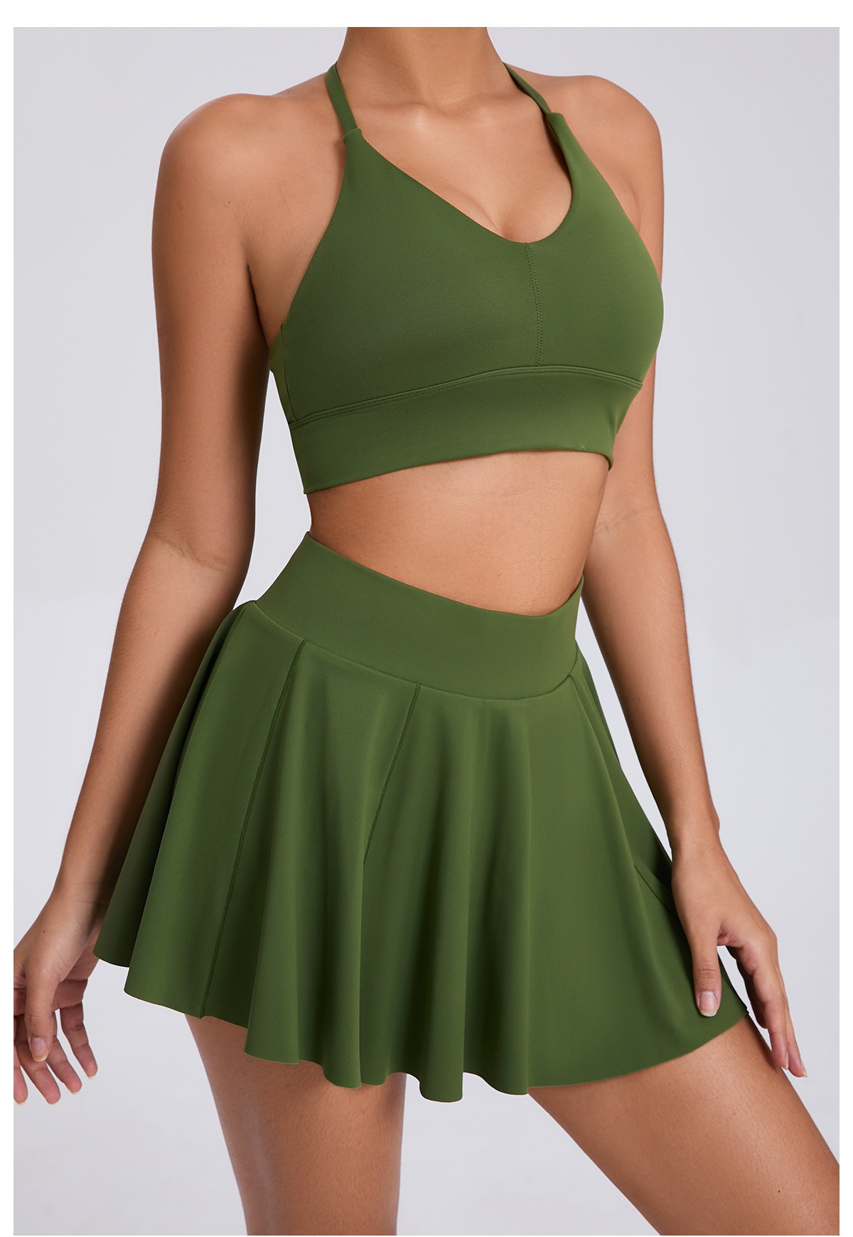 Breathable Bra & Skirt Tennis Set