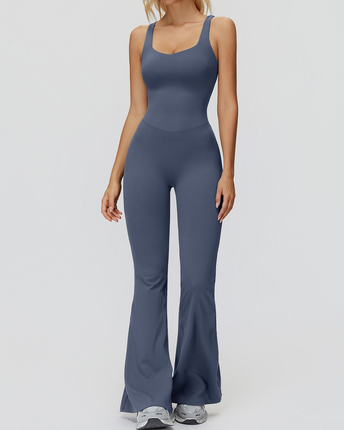 Cross Back Wide-Leg Bodysuit