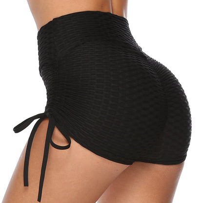 Women's Drawstring Butt-Lifting Shorts – High Waist Gym, Workout & Yoga Activewear