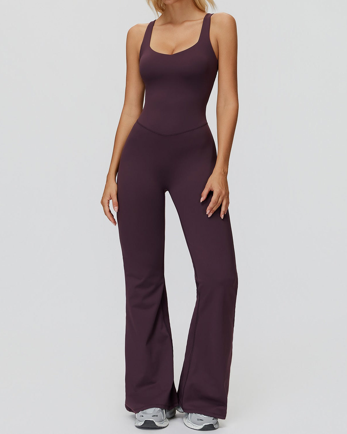Cross Back Wide-Leg Bodysuit