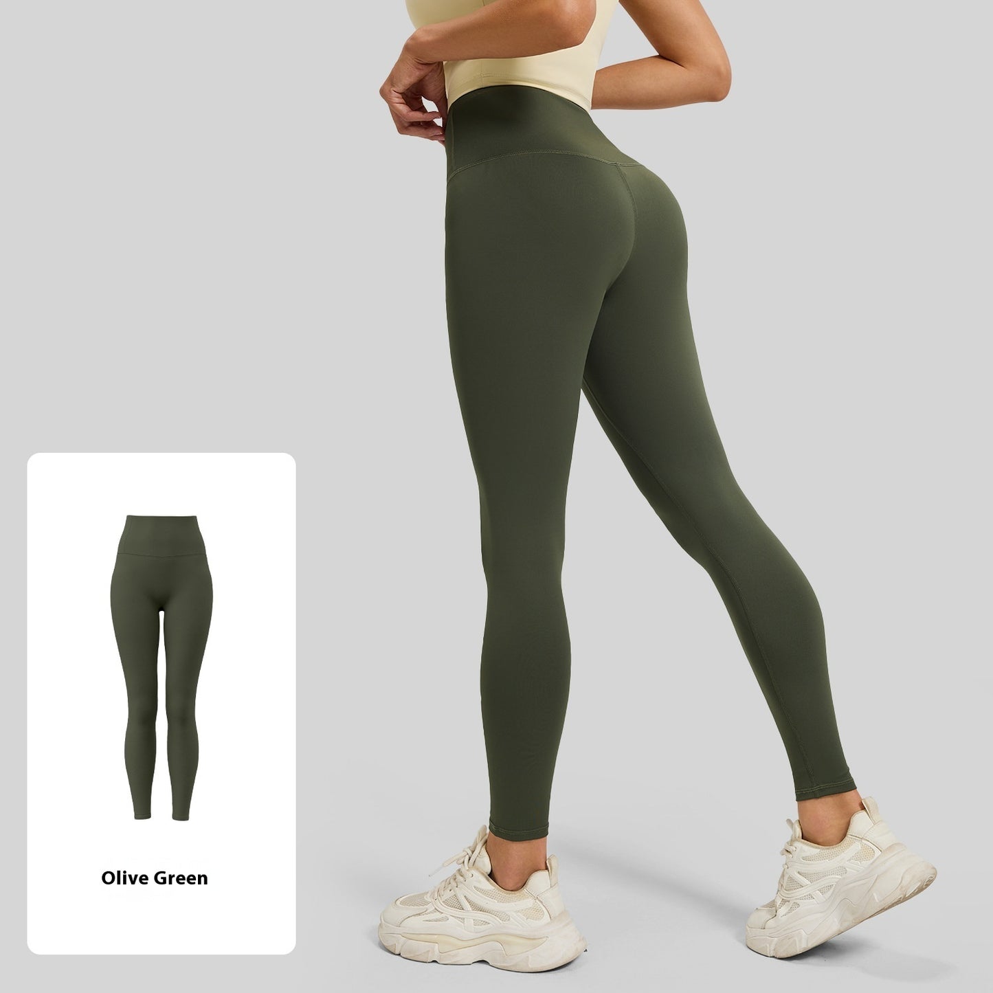 No Embarrassment Line Peach Hip Raise Yoga High Waist Belly Contracting Exercise Nude Feel Leggings