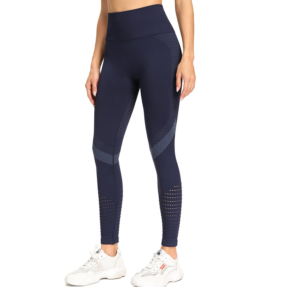 Breathable Mesh High Waist Tight Yoga Pants – Seamless Tummy Control Leggings
