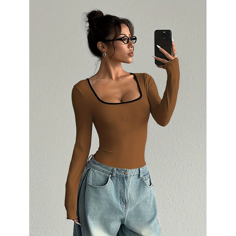 Slim Fit Patchwork Sexy Bodysuit