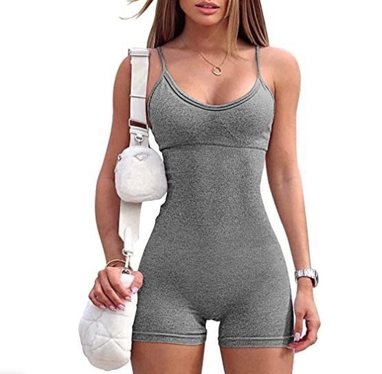 Spaghetti Strap Sports Jumpsuit