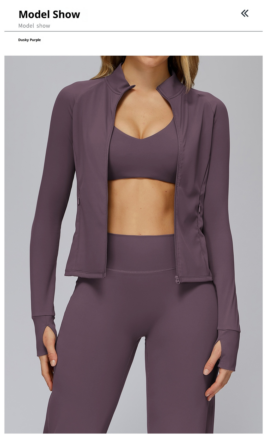 Brushed Zip Yoga Jacket