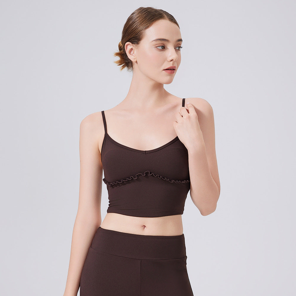 Beauty Back Spaghetti Lace-Up Yoga Vest