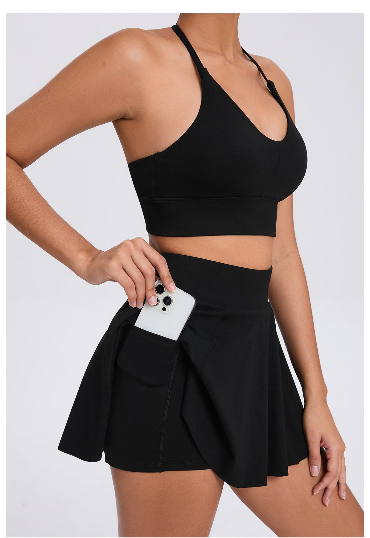 Breathable Bra & Skirt Tennis Set
