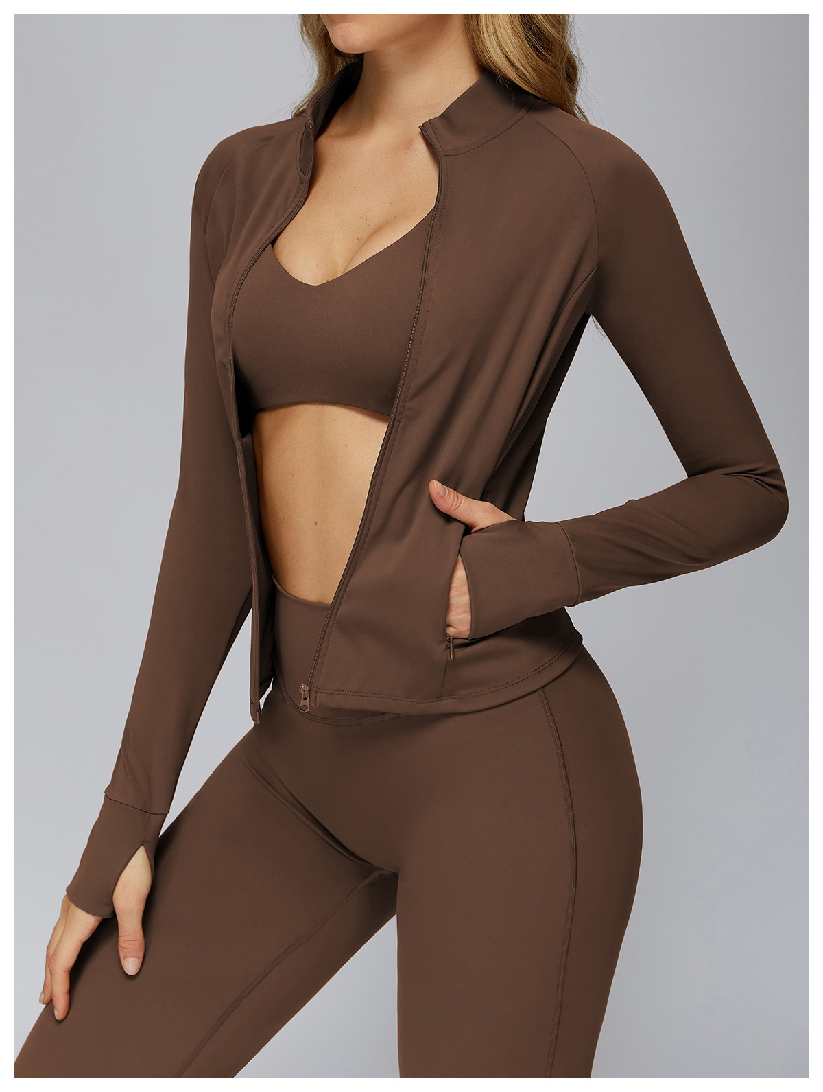 Brushed Zip Yoga Jacket