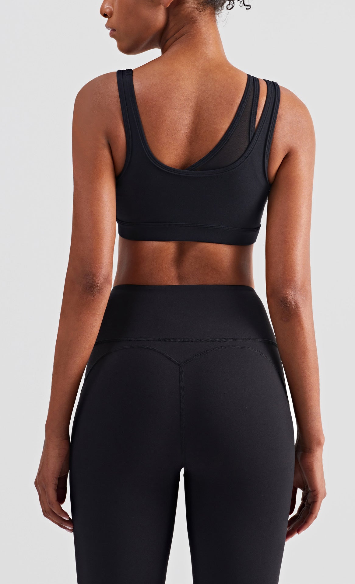 Fake Two-piece Mesh Sports Bra