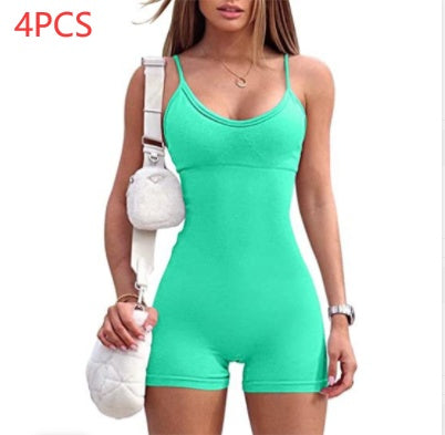 Spaghetti Strap Sports Jumpsuit