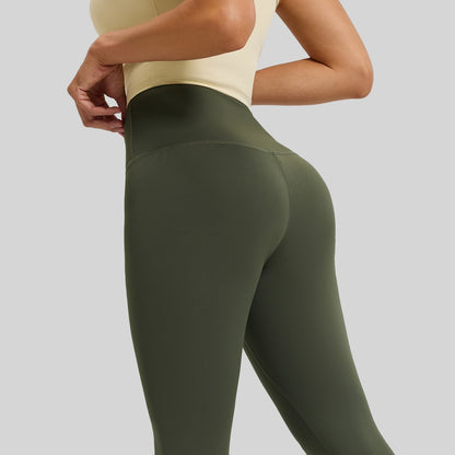 No Embarrassment Line Peach Hip Raise Yoga High Waist Belly Contracting Exercise Nude Feel Leggings