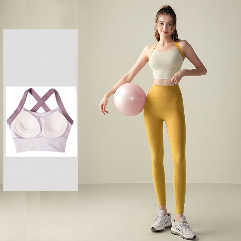 Fixed-Cup Sculpt Sports Bra & Pants Set