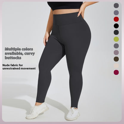 Plus Size Yoga Pants – Nude Feel, Breathable & High-Waist Sports Leggings