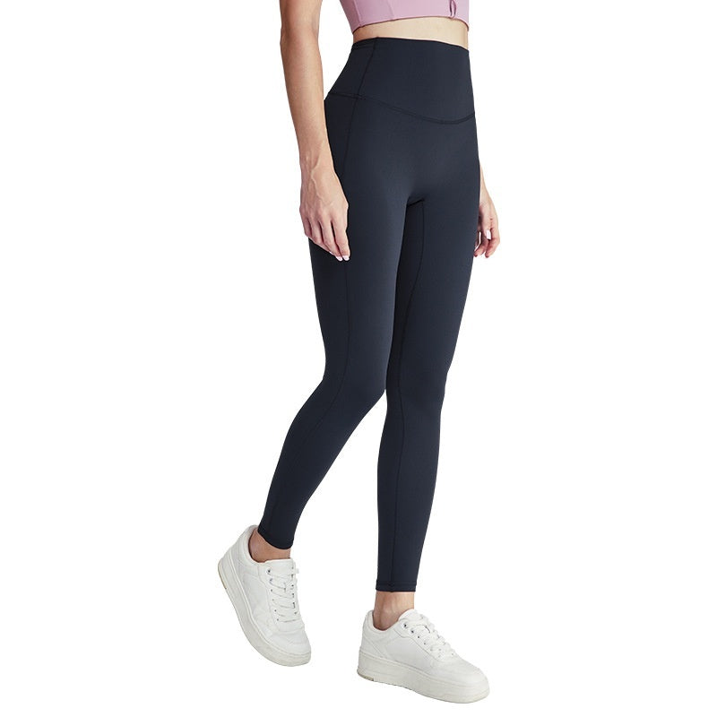 Fleece-lined Yoga Pants Women's High Elastic Peach Hip Autumn And Winter Warm