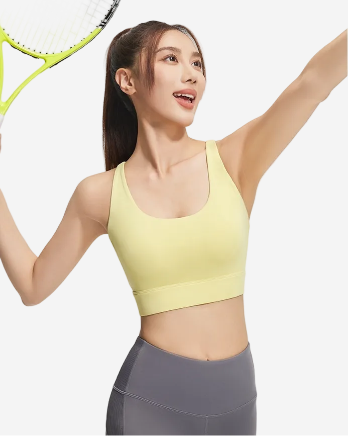 Mesh Cross Back Sports Bra