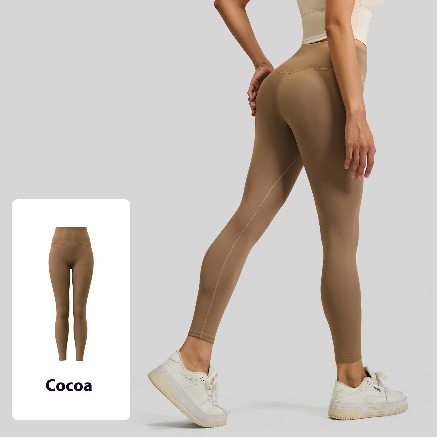 No Embarrassment Line Peach Hip Raise Yoga High Waist Belly Contracting Exercise Nude Feel Leggings