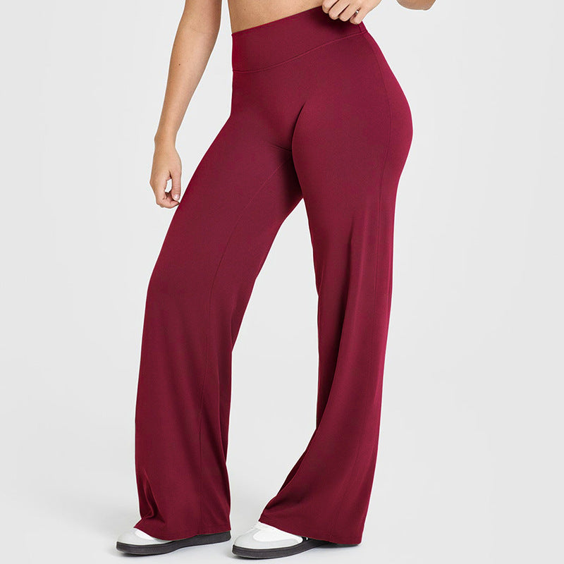 Yoga Pants Women's Thin High Waist Straight Pants