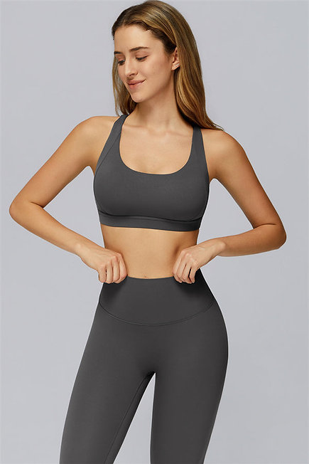 Cross Hollow-Out Beauty Back Yoga Bra