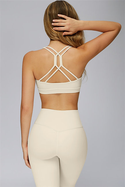 Cross Hollow-Out Beauty Back Yoga Bra