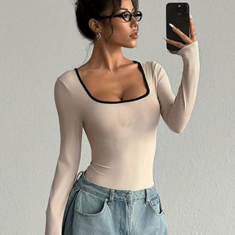 Slim Fit Patchwork Sexy Bodysuit