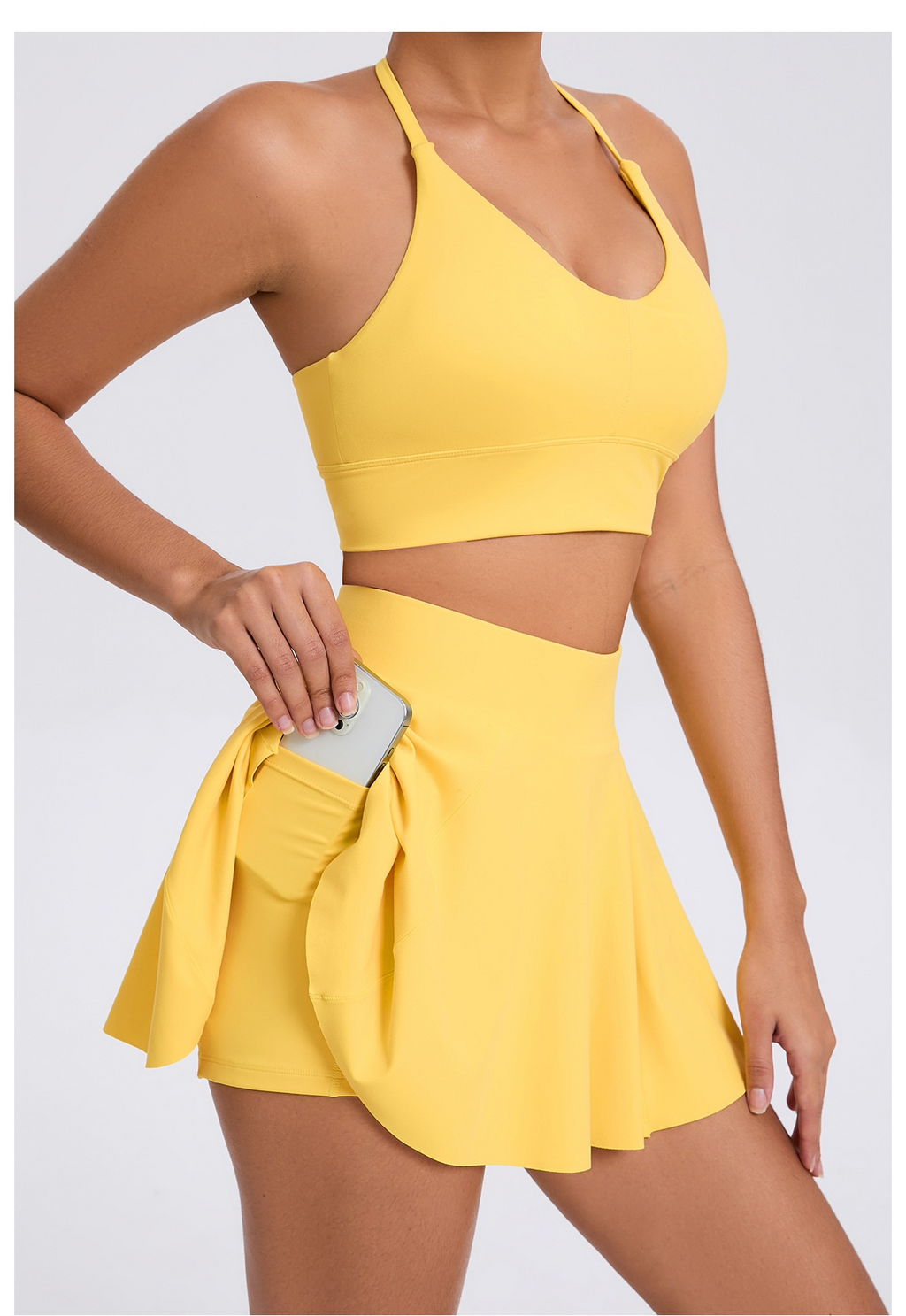 Breathable Bra & Skirt Tennis Set