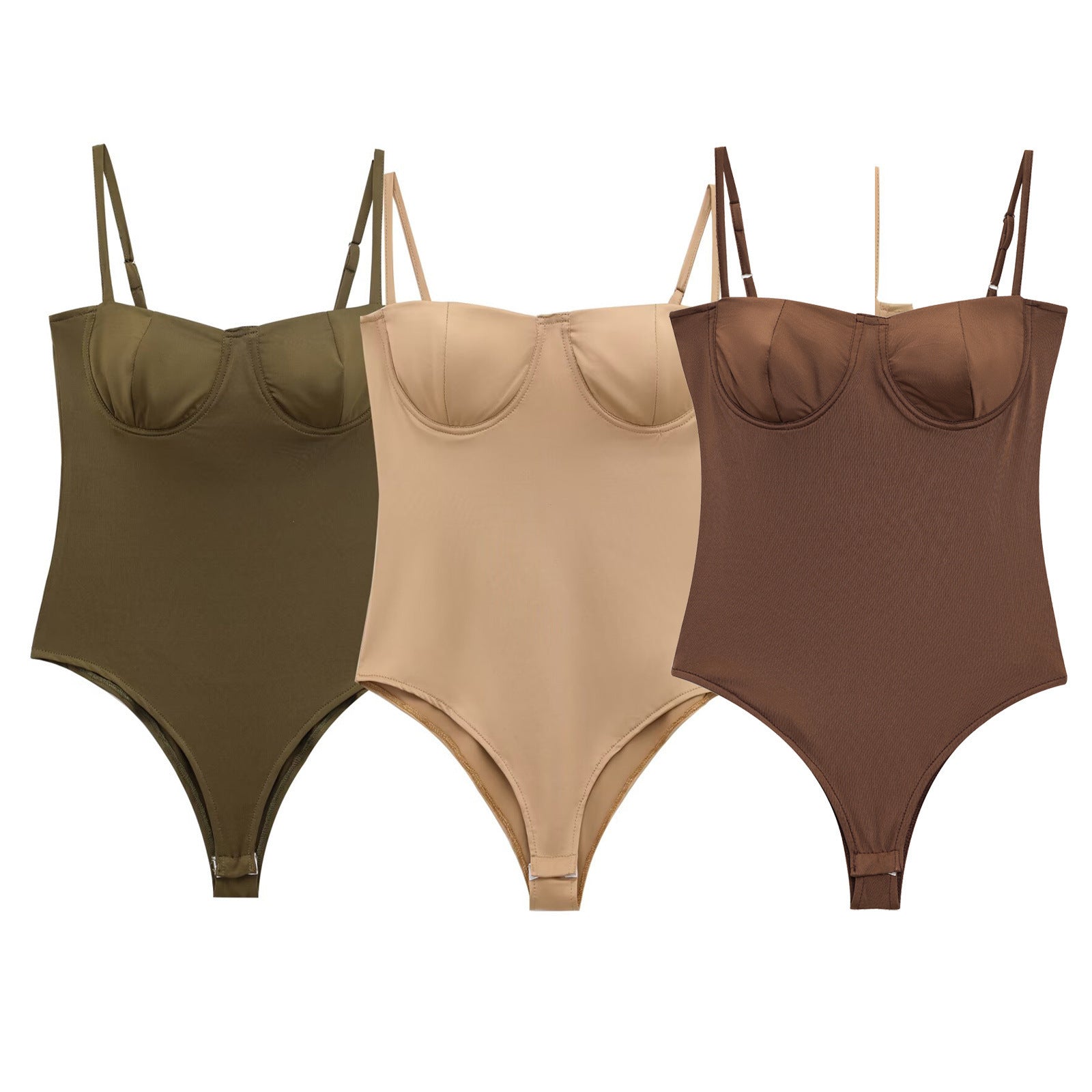 Women’s Slim-Fit High-Waist Silk Satin Bodysuit