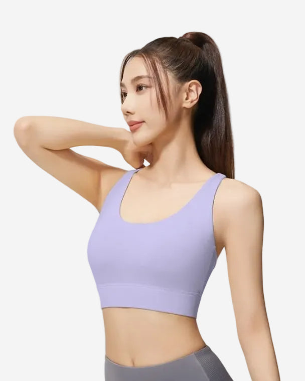 Mesh Cross Back Sports Bra