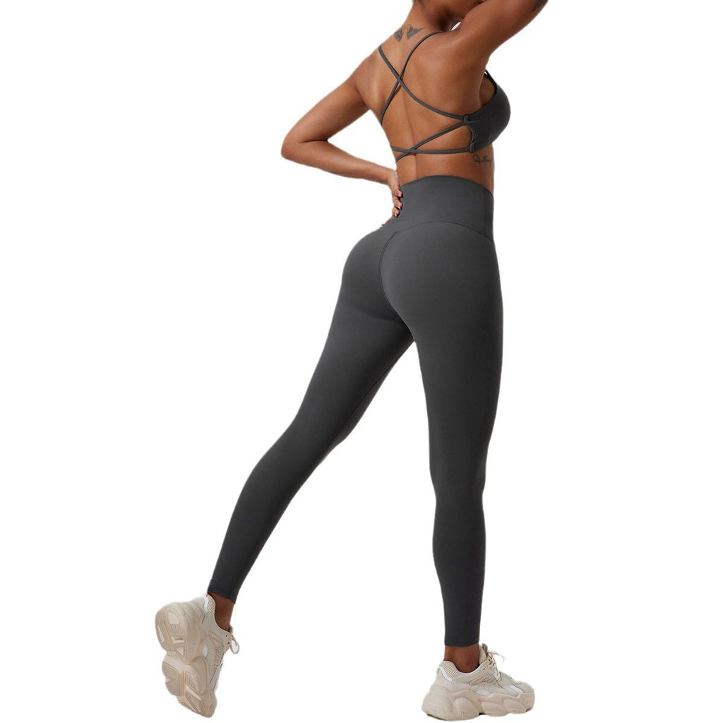 Nude Feel Yoga Suit Beauty Back Breathable Underwear Tight And Quick-drying