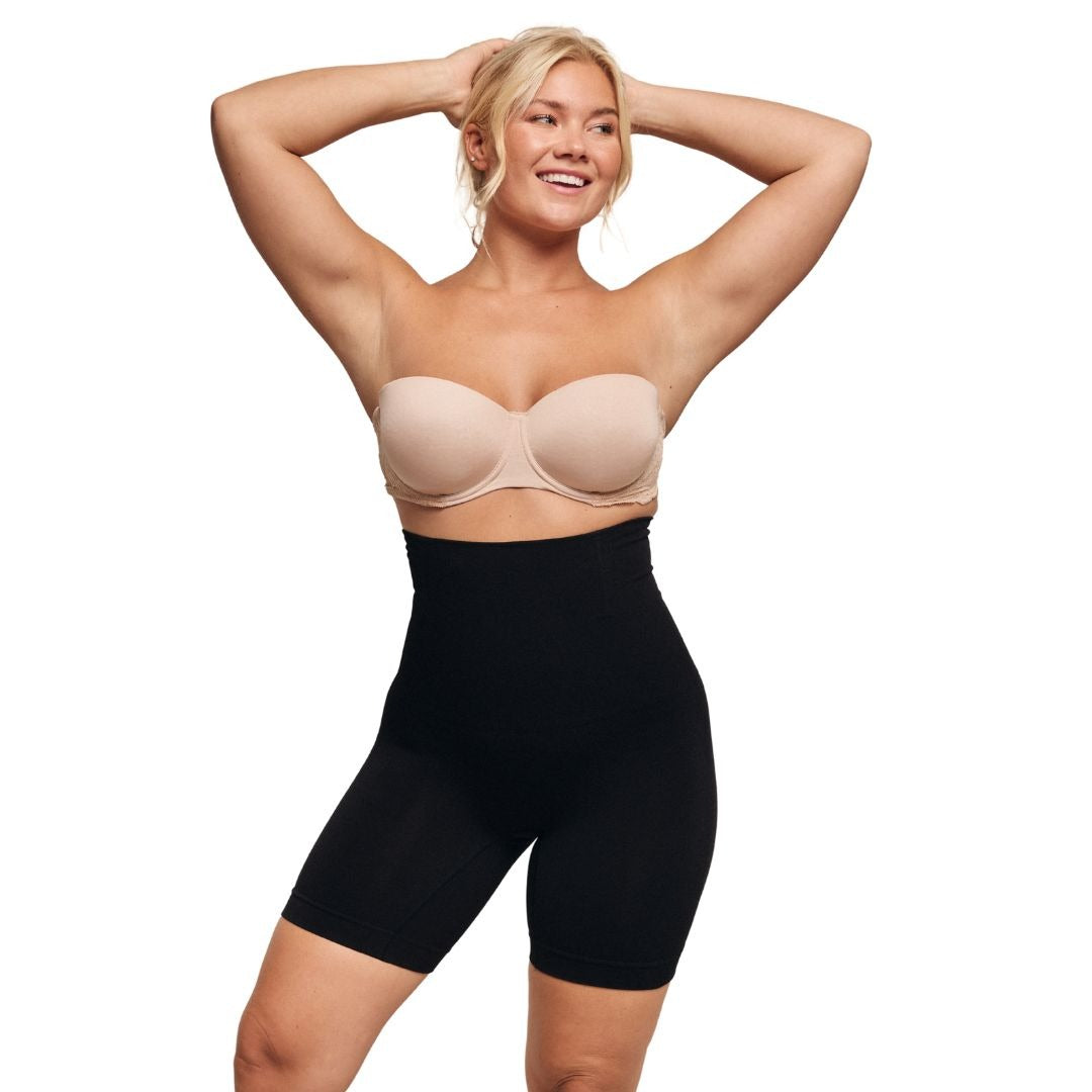 High-Waisted Silky Shaping Pants – Women's Tummy Control Body Shaper Underwear