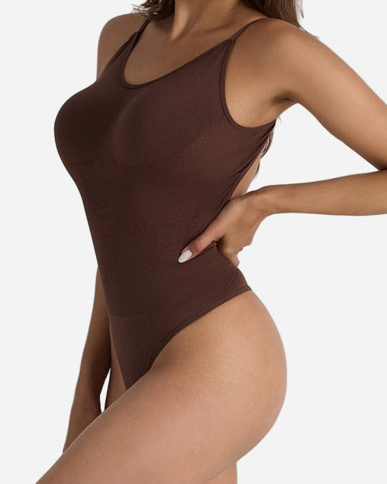 Women’s Pure Color Slim-Fit Bodysuit – Slimming One-Piece