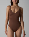 Seamless Open-Back Belly Contracting Bodysuit
