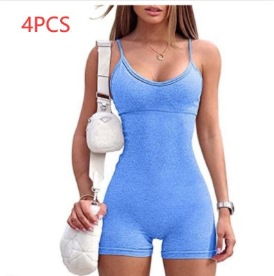 Spaghetti Strap Sports Jumpsuit