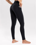 High-Waist Nude-Feel Seamless Fitness Pants With Pocket