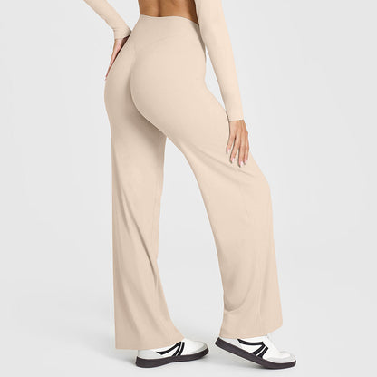 Women's High-Waist Straight Yoga Pants – Thin, Breathable & Comfortable Activewear