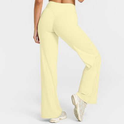 Women's High-Waist Straight Yoga Pants – Thin, Breathable & Comfortable Activewear