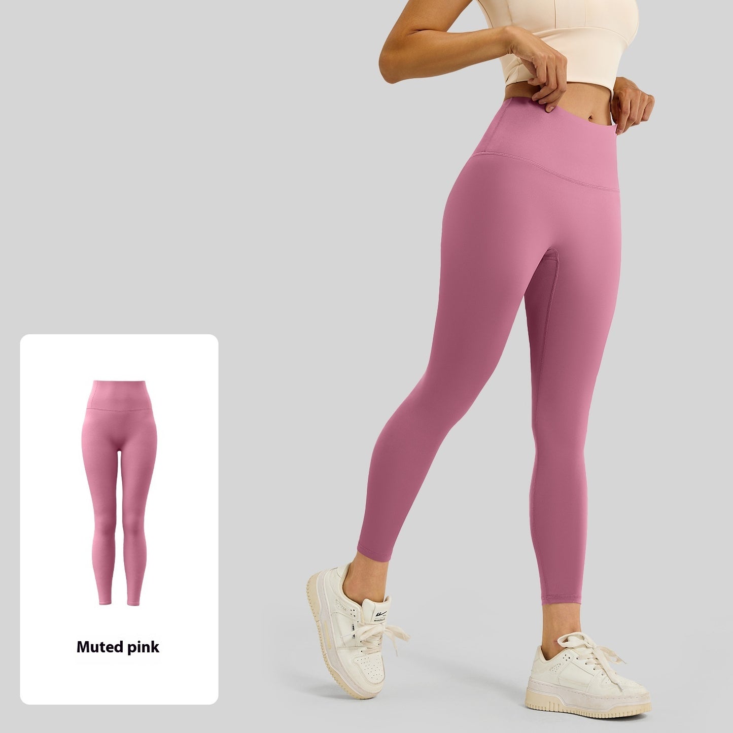 No Embarrassment Line Peach Hip Raise Yoga High Waist Belly Contracting Exercise Nude Feel Leggings