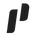 Black letter 'p' logo on a white background