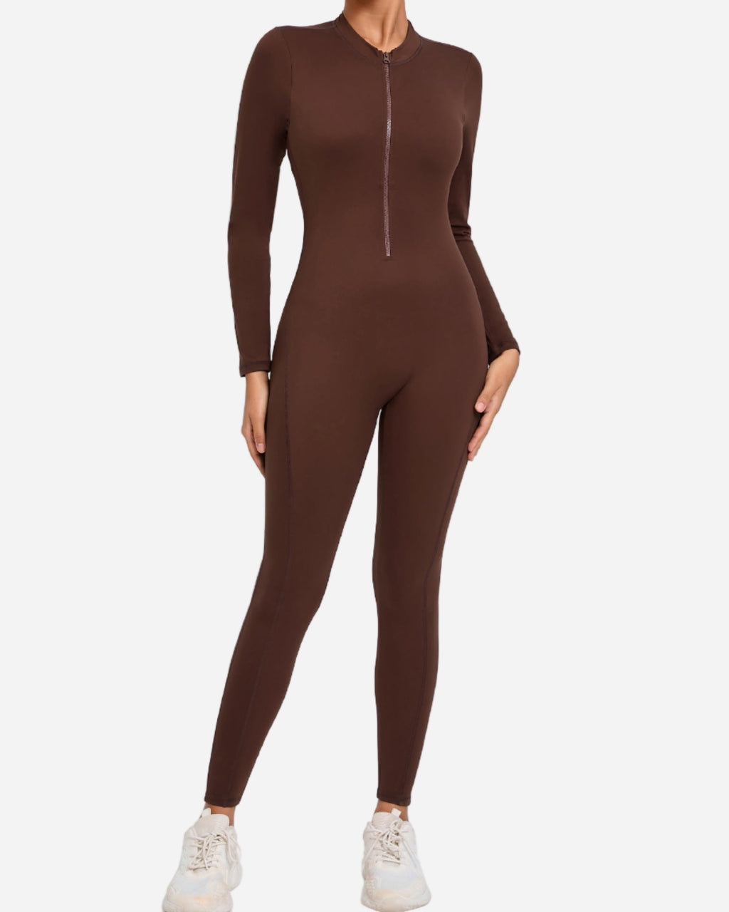 Women’s Backless Long-Sleeve Zipper Bodysuit